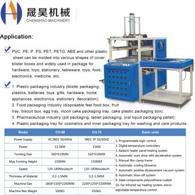 China Automatic Blister Forming Machine 15KW Automatic PVC/PET/PP Clamshell Blister Vacuum Forming Machine for sale