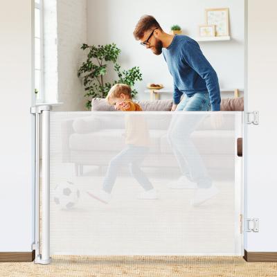 China Child Door 65inch Baby Safety Indoor Soft Mobile Door Detachable Adjustable Retractable Pet Movable Retractable Door for sale