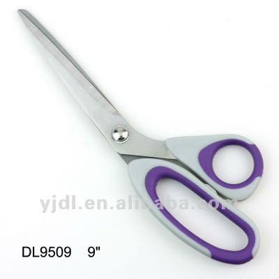 China Household Scissors 9 Inch Titanium Stainless Steel Seamstress Plating Sewing Scissors for sale