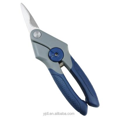 China Anti-slip handle 8 inch hot sale plant garden tools, zigzag scissors for sale