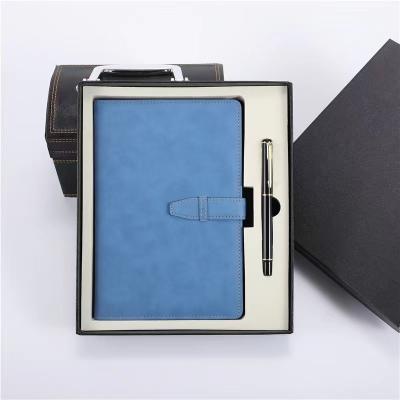 China office & School Pen Teacher Gifts With Notebook And Pen Customized Leather Gift PU Logo Promotion Set for sale