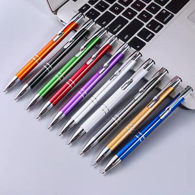 China office & School Pen Advertising Customized Ballpoint Pen for Automatic Metal Ballpoint Pen Promotion Metal Aluminum Pen with Custom Logo for sale