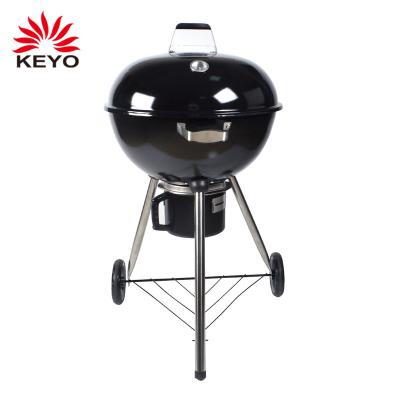 China Easily Assembled Portable Barbecue Kettle Grill Apple Shaped Outdoor Barbecue Charcoal Grills for sale