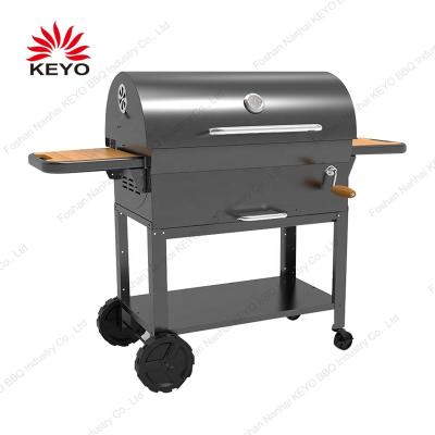 China 2021 New Design KEYO Easily Assembled Outdoor Garden Patio Charcoal BBQ Grill Machine With Built-in Thermometer for sale