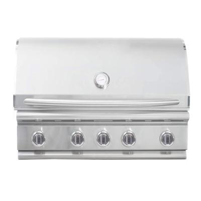 China Easily Assembled Stainless Steel Gas BBQ Grill 5 Burners Gas Grill BBQ with Rotisserie Parts for sale