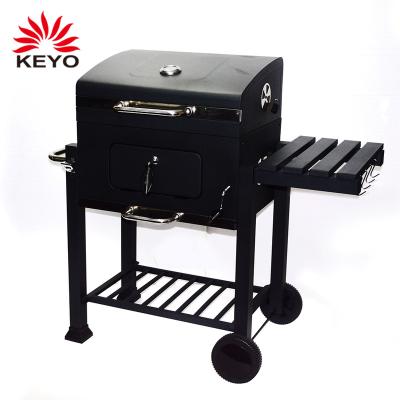 China Easily Assembled Outdoor Rectangular BBQ Grill Diy Norway Charcoal Barbecue Grill Party Trolley Premium Quality for sale