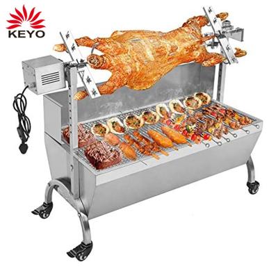 China Adjustable Size 60kg 89cm Commercial Steel Charcoal Barbecue Pork Pork Roasting Machine for sale