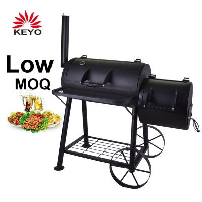 China Easily Collected Outdoor Patio Barrel Charcoal Grill Offset BBQ Smoker With Chimney for sale