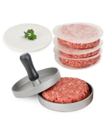 China Viable Newcomer 5 Inch Custom Round Hamburger Meat Burger Press Cast Iron Hamburger Press for sale