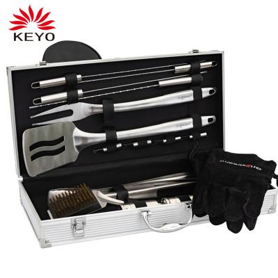 China KEYO Stainless Steel Easily Cleaned Multifunctional BBQ Tools 5 Pcs GRILL ALL UP Grill Accessories Set for sale