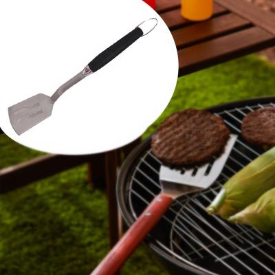 China Easily Cleaned Heavy Duty Handle Slotted Turner BBQ Shovel Comfortable Stainless Steel Spatula for sale