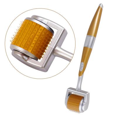 China Anti-Puffiness Manufacturer Price 540 Needles Beauty Facial Roller Medical Stainless Steel Microneedles With Gold Color OEM Customized for sale