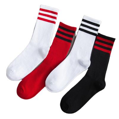 China Breathable Solid Color Custom Design Sports Tube Socks Cotton Men And Women Couples Socks for sale