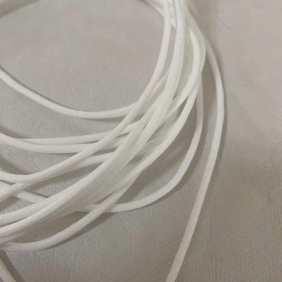 China High Quality Elastic White Color Rope Ear Loop 3Mm Flat Degradable Ear Loop For Sale for sale