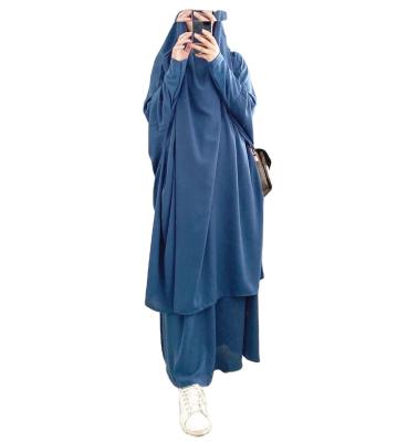 China 2021 Wholesale Islamic Clothing Ladies Muslim Dress Long With Long Skirt Two Piece Set Ramadan Dubai Maxi Prayer Dress For Women 21112016R 21112016R for sale