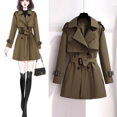 China 2021 Wholesale High Quality Women's Mini Length Anti-Shrink Anorak Spring And Autumn Latest Design Women's Stylish Overcoat Plus Size for sale