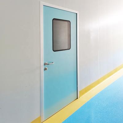 China GMP Industrial Hermetic Swing Steel Door for Laboratory Pharmaceutical Hospital Aluminum Frame Clean Room Door for sale