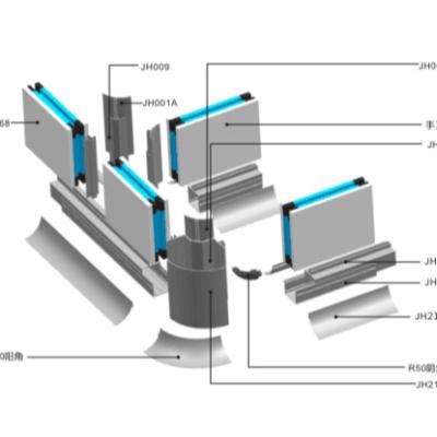 China For Cleanroom Door Frame Profiles / Aluminum Channel Aluminum Cleanroom For Cleanroom / Aluminum Extrusion Anodized Cleanroom Fabricate for sale