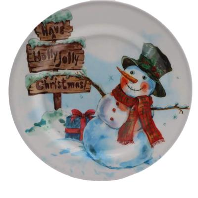 China Viable Custom Printing Wholesale Melamine Dishes Tableware For Christmas Melamine Tray For Serving Plato Melamina for sale