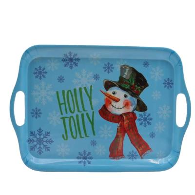 China 30% /100% Melamine Melamine Serving Tray OEM For Christmas Melamine Serving Tray Melamine Tray Dishwasher Safe Pallet di mitamina for sale