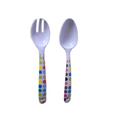 China Melamine Kid Flower Cartoon Spoon Viable Eco Friendly Biodegradable Lightweight Forks For Kids Dinner for sale