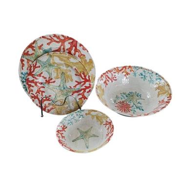 China Viable Made In China Kitchen Ware Melamine Tray Tableware 4pcs Round Melamine Wares for sale