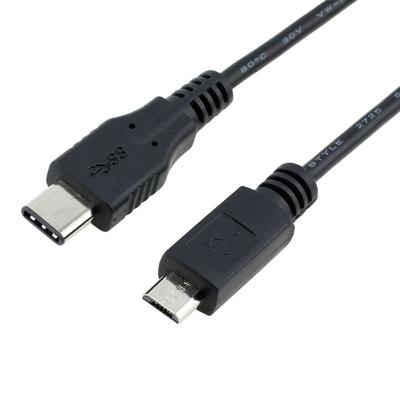 China 1m Micro USB Type-C Cable Male To Male Nickel Or Gold Plated , Molding Type Case for sale