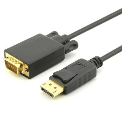 China Latch Type Gold Plated Displayport Male To VGA Male Cable Adapter DP To VGA Adapter for sale