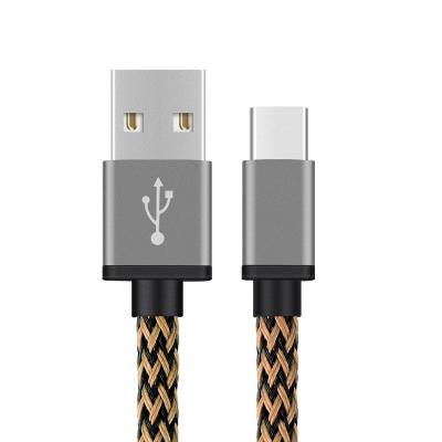 China Nylon Braided 3M / 10ft USB2.0 USB Type-C Cable Transmit Speed 480M / 3A for sale