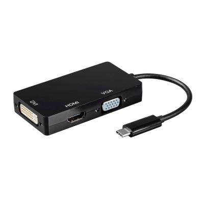 Cina 3 in 1 tipo-c multifunzionale di USB dell'adattatore di Digital USB-C all'adattatore dell'audio di HDMI DVI VGA in vendita