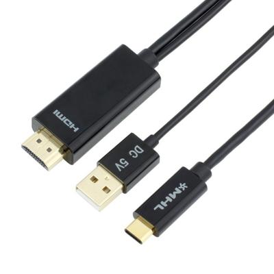 Cina L'oro ha placcato il tipo-c MHL dell'adattatore MHL2.0 USB 3,1 di USB-C al cavo dell'adattatore di HDMI 1080p in vendita