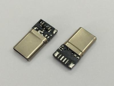 China USB2.0 Type-C Male Plug USB-C Connector Extrusion Style Rp=10K 22K 56K 5.1K for sale