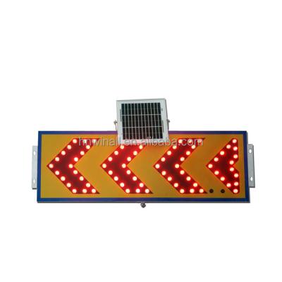 China Road Construction Warning Arrow Direction Board Solar Led Flashing Light 1.2*0.4M for sale