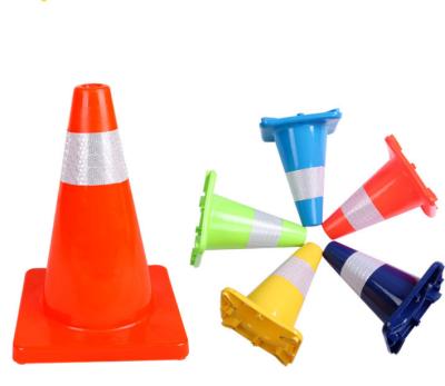 China Road Safety Flexible Multicolor Cones Plastic Traffic Cone for sale