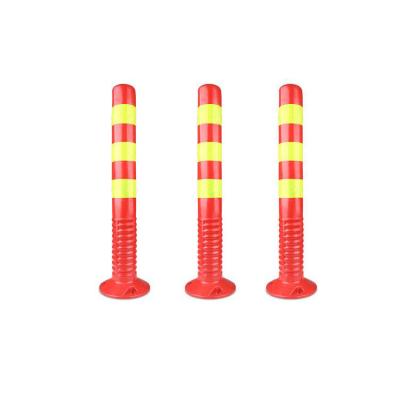 China Anti aging ; Impact resistance; Durable 75CM PU Spring Post Road Safety Reflective Flexible Road Warning Post for sale