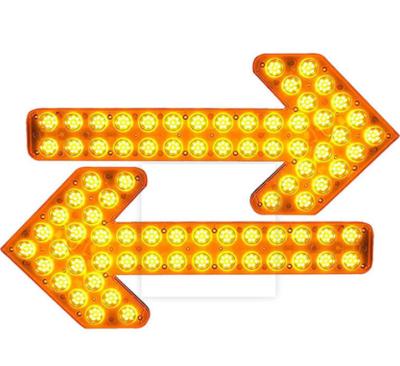 China High quality plastic 600mm yellow color construction led directional arrow turn signal light for truck for sale