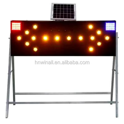 China Roadway Safety Flasher Led Solar Led Arrow Light Arrow Warning Sign 150cm*50cm*5cm (Customized) for sale