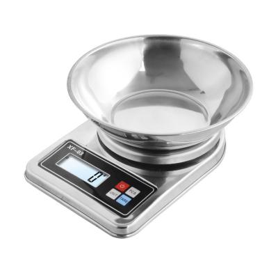 China With Tray Stainless Steel Bowl Separation Vegetable and Fruit Scale 10kg Jewelry Dual Function Platform Scale for sale