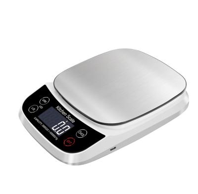 China Lightweight Luxury 5kg Stainless Steel Kitchen Electronic Food Weighing Household Waterproof Scale 0.1g UBS Loading Small Scale for sale