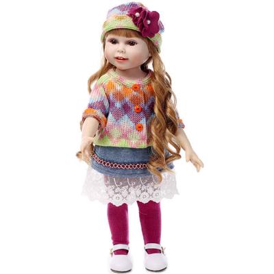 China Changeable Clothing 18 Inch American Baby Fashion Dolls Girl Bebe Reborn Full Vinyl Dolls Kids Toys for sale