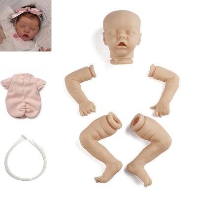 China Changeable Dress 17 Inch Twins Reborn Baby Vinyl Kits Painted DIY Unassembled Bebe Doll Parts for sale