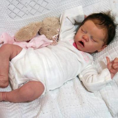 China Changeable Clothing 19 Inch Reborn Doll Kit Hand Made Baby Reborn Supply DIY Doll Kit Toy Soft Real Gentle Touch Vinyl Doll Parts for sale