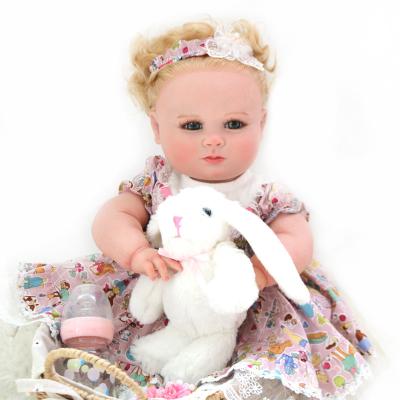 China 18 Inch Silicone Vinyl Baby Bonecas Adorable Realistic Painting High Quality Bebe Doll Reborn Girl Changeable Dress for sale