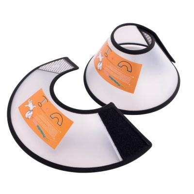 China Viable Wholesale Dog Injury Recovery PVC Bite Neck Circle Pet Licking Protective Collar for sale