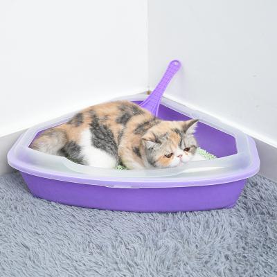 China Sustainable Cat Litter Box Folded Cat Toilet Fully Enclosed Trash Can Pet Cleaning for sale