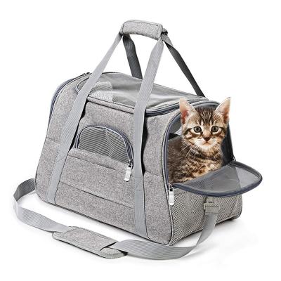 China Portable Folding Breathable Pet Dog Cat Travel Bag Sustainable Pet Carrier Bag Carrier for sale