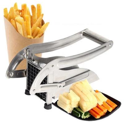 China Vegetable Chopper Kitchen Accessories Cooking Tools Stainless Steel Viable Potato Cutter Manual French Fries Cutter for sale