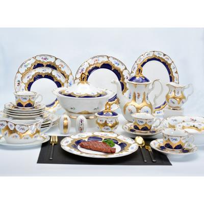 China Viable Fine Bone China Dinner Set Luxury Dishes Sets German Royal Dinnerware Set Royal Porcelain Dinnerware for sale