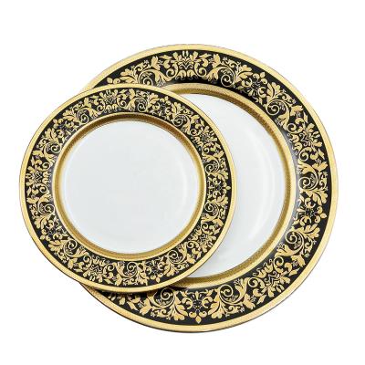 China Sustainable bone china dinner set bone china dinner set luxury gold china dinner sets gold for sale