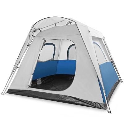 China Diamond Ground Nail Waterproof Hexagonal Traveling Increasing Family Camping Tent Instant Noise Tent for sale